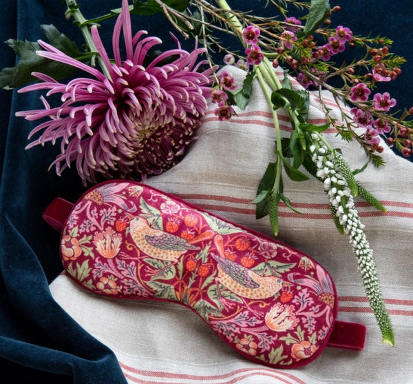 William Morris at Home Strawberry Thief Lavender Sleep Mask