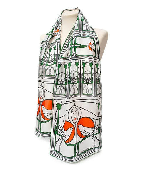 Fox & Chave Charles Rennie Mackintosh Lady with Doves Silk Scarf