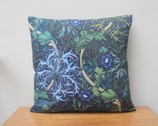 William Morris Seaweed Cushion Cover 17" x 17"