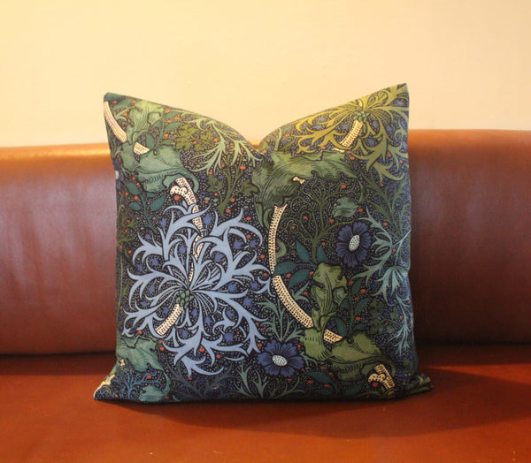 William Morris Seaweed Cushion Cover 17" x 17"