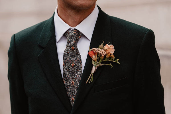 Fox & Chave William Morris Snakeshead Silk Tie