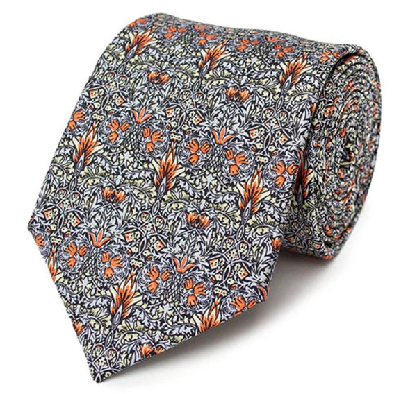 Fox & Chave William Morris Snakeshead Silk Tie