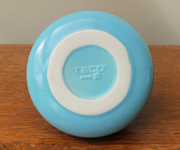 Teco Pottery Kiss Vase in Aqua