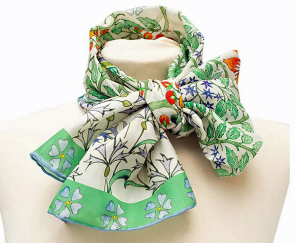 Fox & Chave Voysey Tree of Life Habotai Silk Scarf