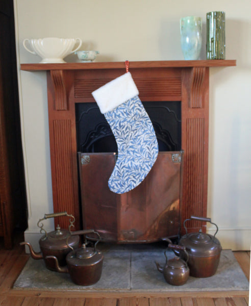 Signare Tapestry William Morris Willow Bough Blue Christmas Stocking
