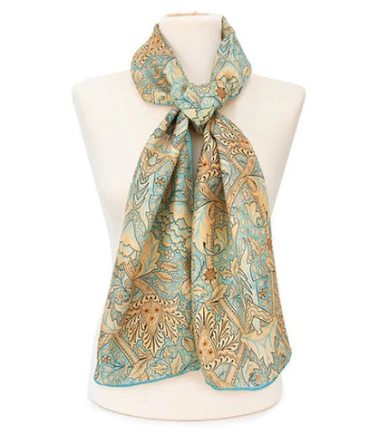 Fox & Chave William Morris Windrush Silk Habotai Scarf