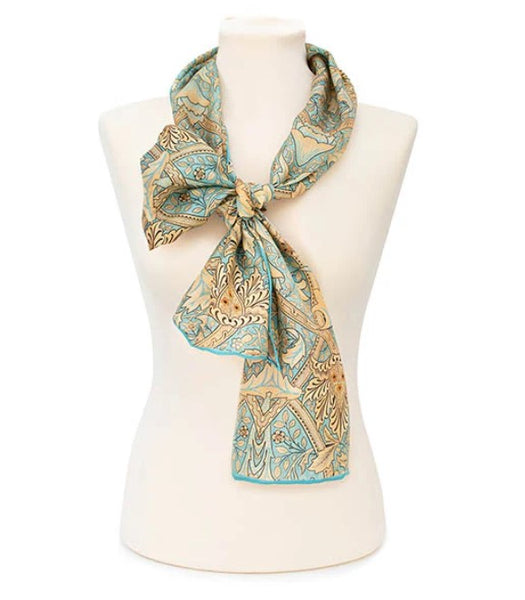 Fox & Chave William Morris Windrush Silk Habotai Scarf