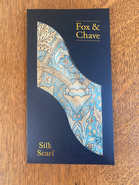 Fox & Chave William Morris Windrush Silk Habotai Scarf