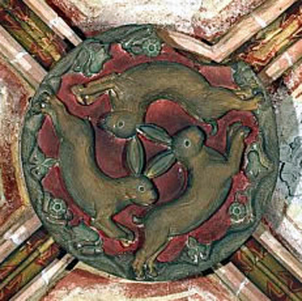 Three Hares Decorative Terracotta Wall Tile