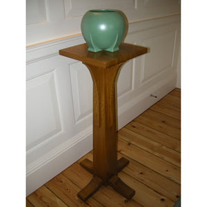 <p>Beautiful Oak pedestal from Stickley's Mission Collection" that is used as a pedestal to display objects or as a plant stand. </p><p><strong>SOLD</strong></p>"