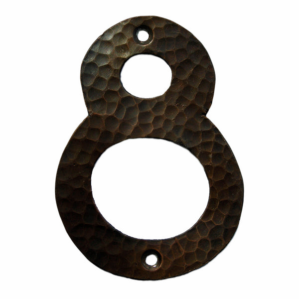 <p>Beautiful solid copper Arts & Crafts Craftsman style house number in 8.</p>