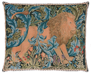 William Morris The Forest Lion Facing Right Tapestry Cushion 15" x 19"