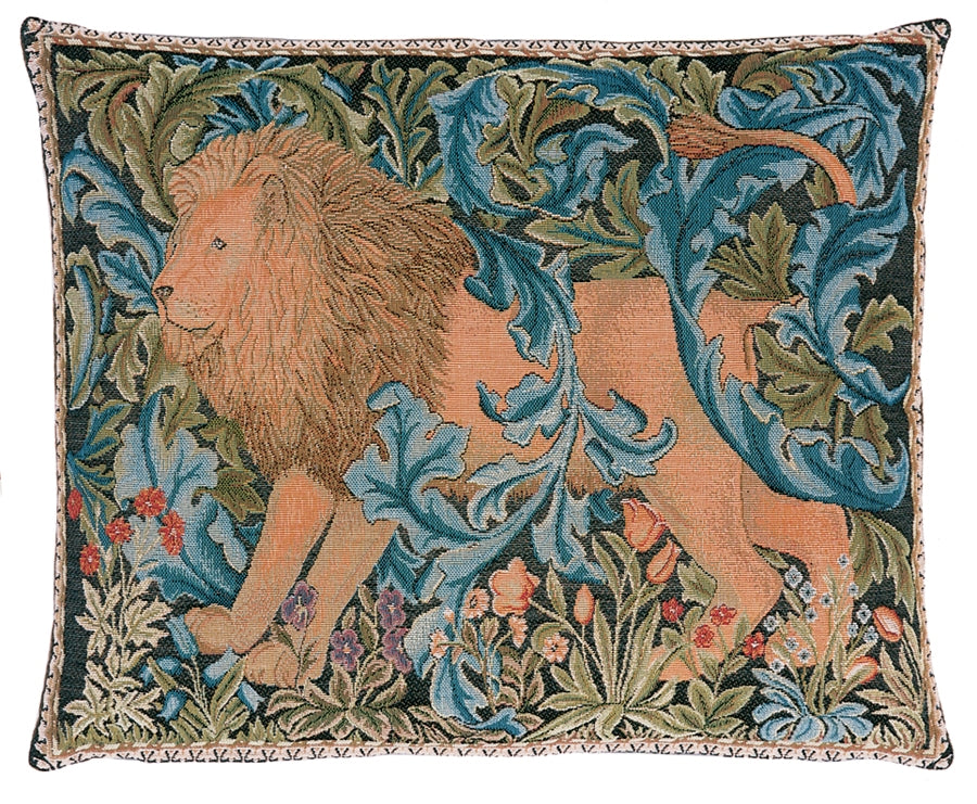 Hines of Oxford William Morris The Forest Lion Facing Left Tapestry Cushion 15" x 19"