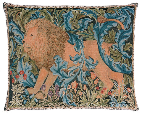 Hines of Oxford William Morris The Forest Lion Facing Left Tapestry Cushion 15" x 19"