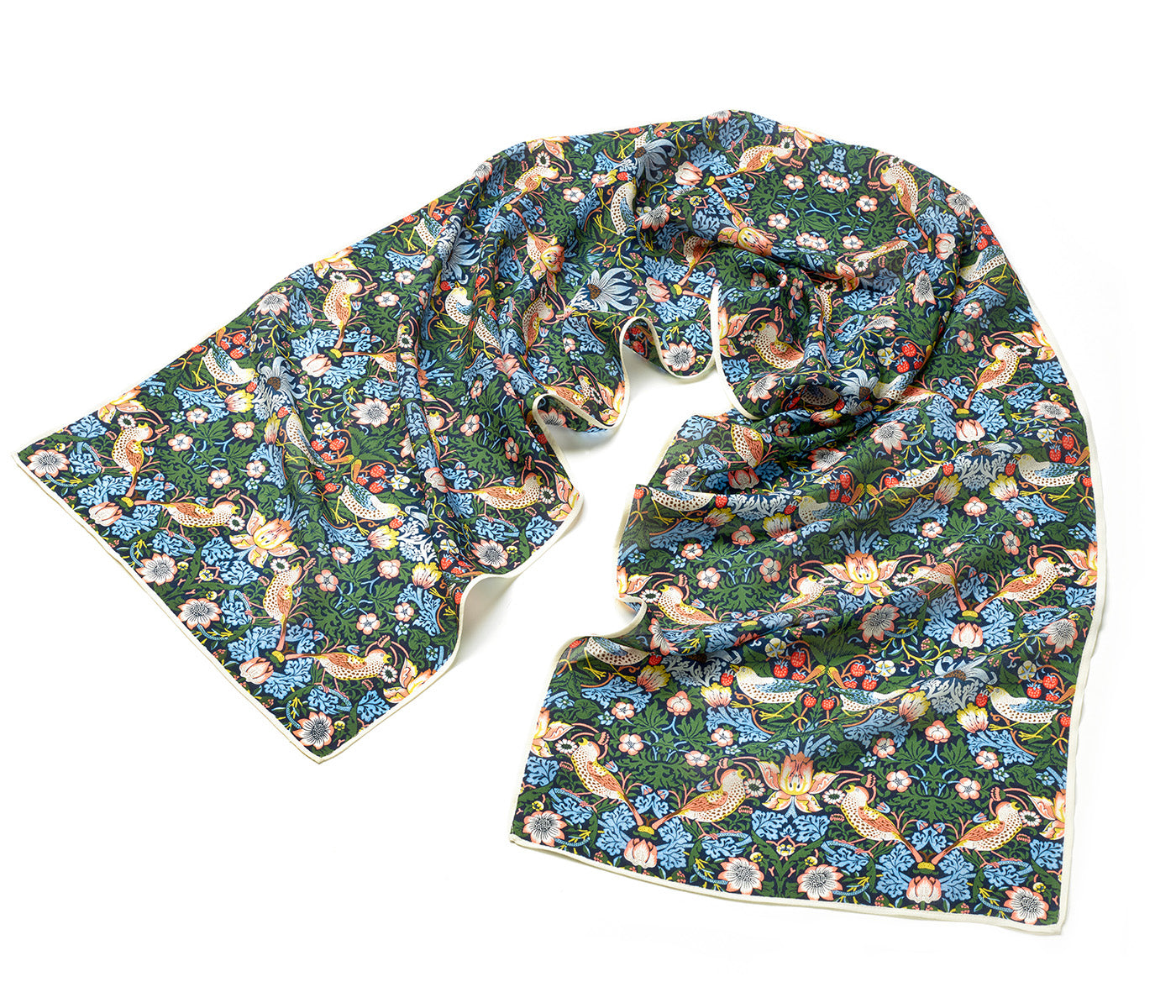 Fox & Chave William Morris Strawberry Thief Silk Scarf
