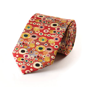 Fox & Chave Gustav Klimt Red Silk Tie