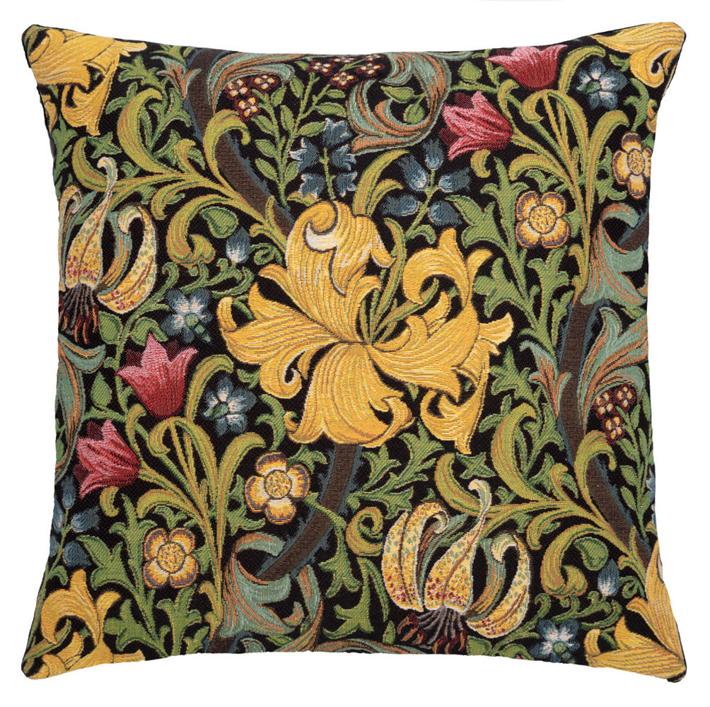 Hines of Oxford Golden Lily Tapestry Cushion 18"