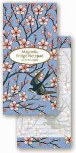 V & A Almond Blossom and Swallow Magnetic Notepad