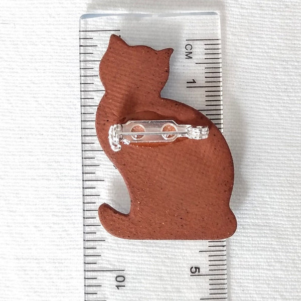 Stockwell Ceramics William Morris Cat Brooch