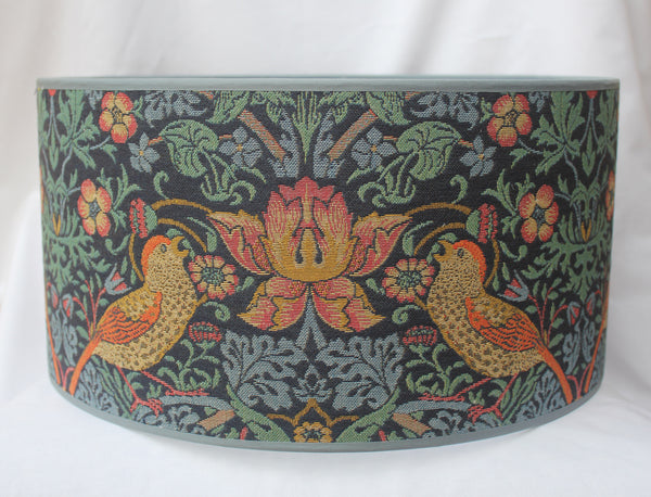 William Morris Birds Tapestry Fabric Lampshade 40 cm diameter