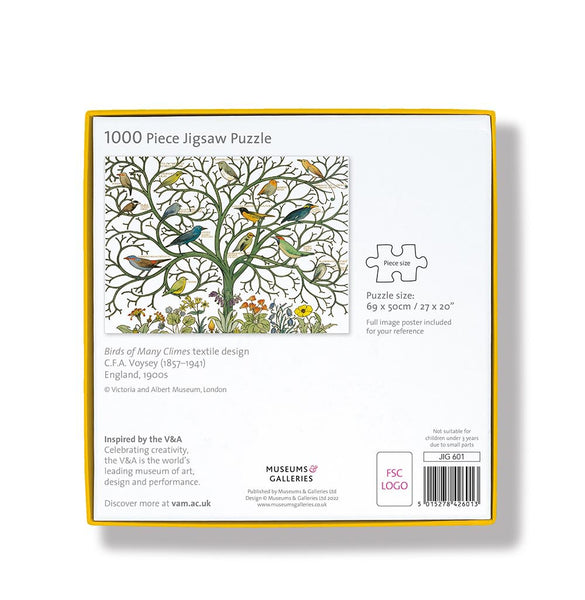V & A Voysey Birds of Many Climes Jigsaw Puzzle 1000 Pieces