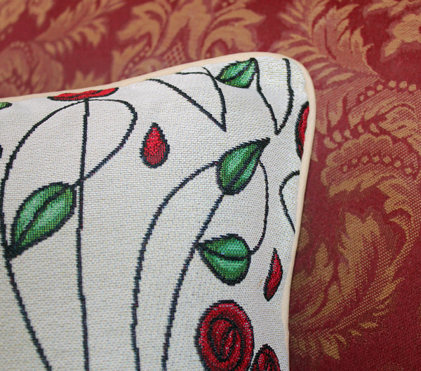 Signare Charles Rennie Mackintosh Simple Rose Filled Cushion 45 cm