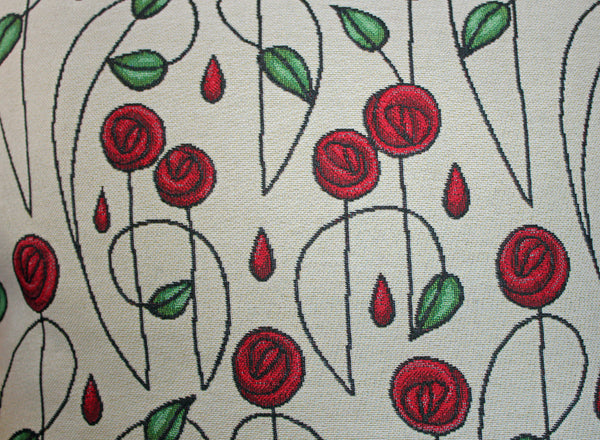 Signare Charles Rennie Mackintosh Simple Rose Filled Cushion 45 cm