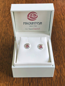 Sea Gems Mackintosh Rose Mother of Pearl Sterling Silver Stud Earrings
