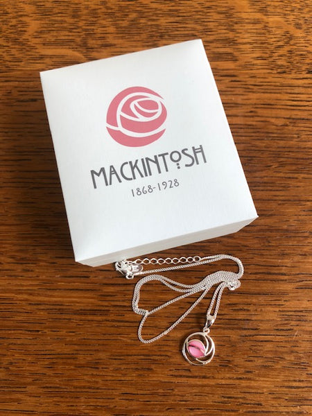 Sea Gems Mackintosh Rose Mother of Pearl Sterling Silver Pendant Necklace