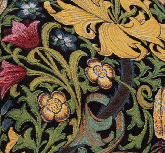 Hines of Oxford Golden Lily Tapestry Footstool