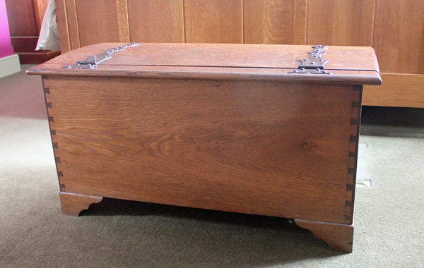Antique Arts & Crafts Cotswold School Oak Coffer