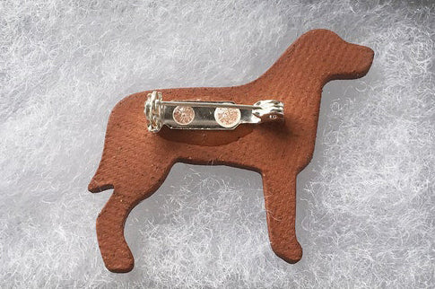 Stockwell Ceramics William Morris Dog Brooch