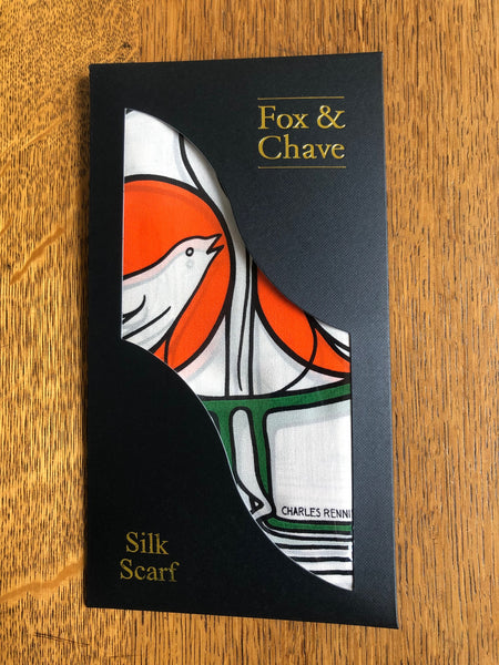 Fox & Chave Charles Rennie Mackintosh Lady with Doves Silk Scarf
