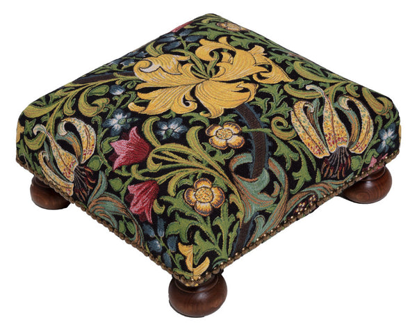 Hines of Oxford Golden Lily Tapestry Footstool