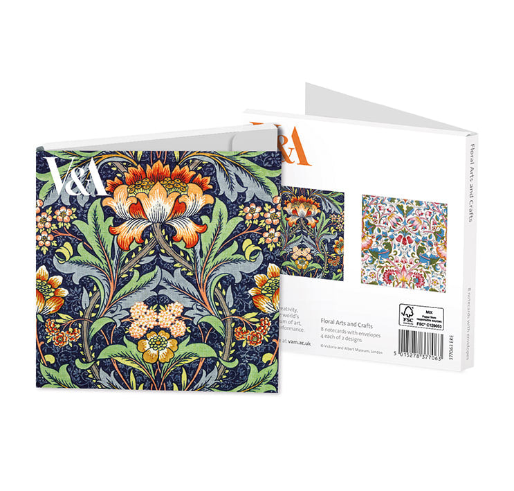 V & A Floral Arts and Crafts Note Cards