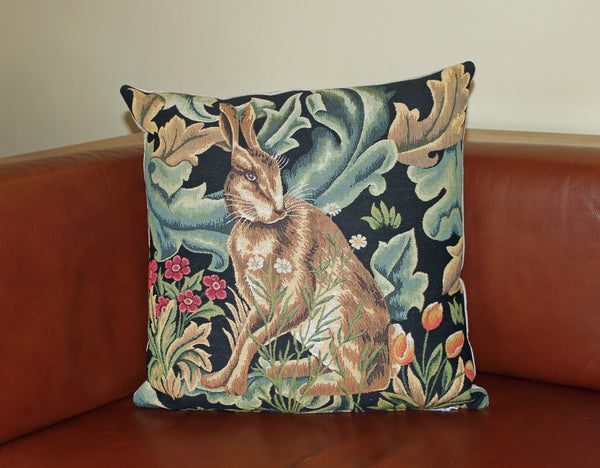 William Morris The Forest Hare Tapestry Cushion 18"