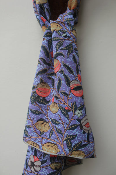 Fox & Chave William Morris Blue Fruit Silk Scarf
