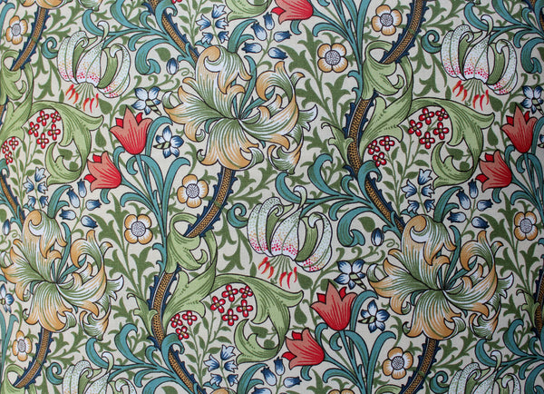 William Morris Golden Lily Piped Edge Cushion Cover