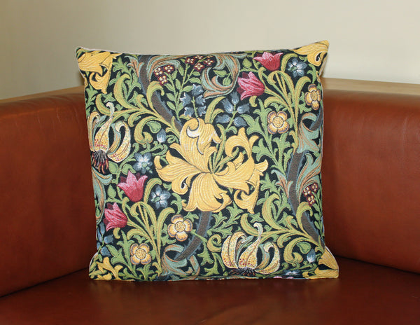 Hines of Oxford Golden Lily Tapestry Cushion 18"