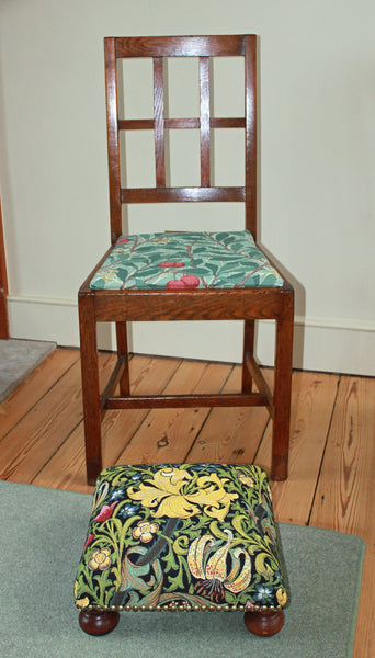 Hines of Oxford Golden Lily Tapestry Footstool