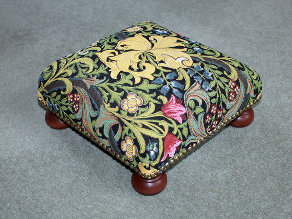 Hines of Oxford Golden Lily Tapestry Footstool