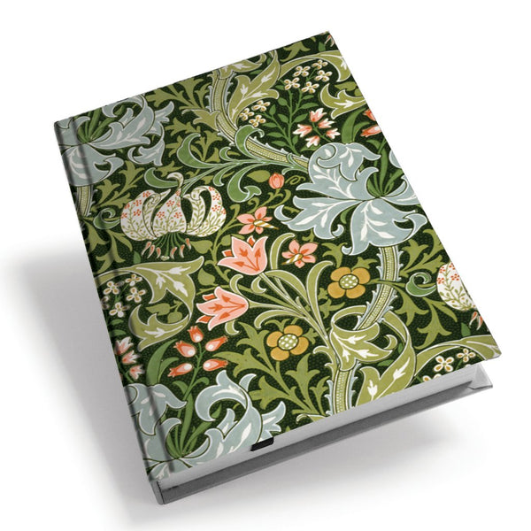 <p>A5 hardback notebook with the Golden Lily design by John Henry Dearle on the cover.</p>