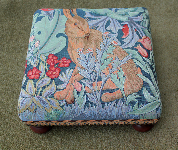 William Morris The Hare Tapestry Footstool