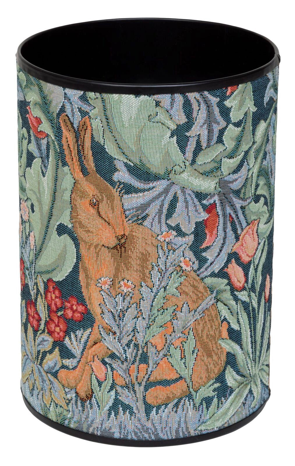 <p>High quality waste bin covered in tapestry fabric of William Morris's The Hare design.</p>