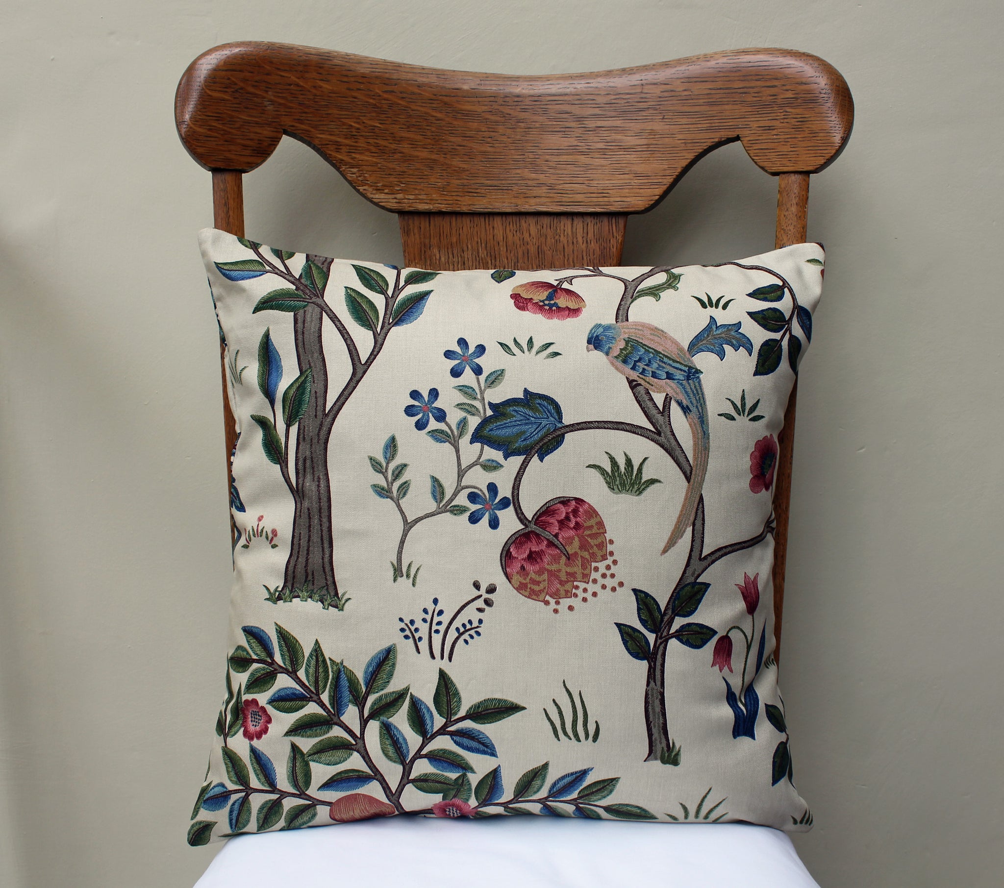 May Morris Kelmscott Tree Cushion Cover 16": Morris & Co fabric