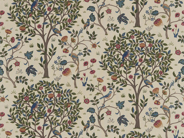 Pair of Kelmscott Tree Lined Curtains 190 cm x 183 cm - Morris & Co. fabric