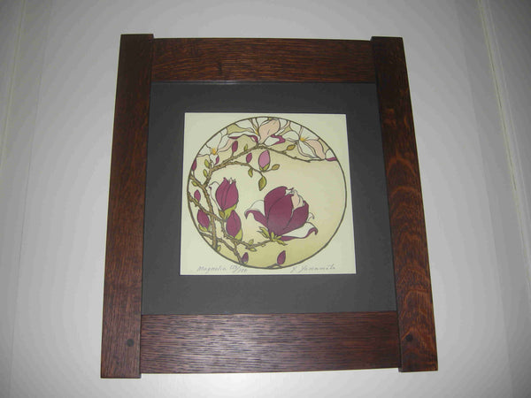 Framed Yoshiko Yamamoto Magnolia Block Print