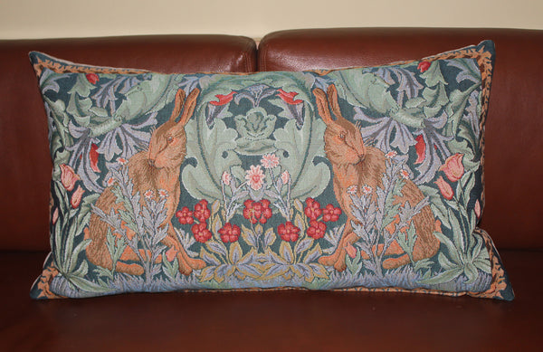 Hines of Oxford William Morris Hares Tapestry Cushion 14" x 24"