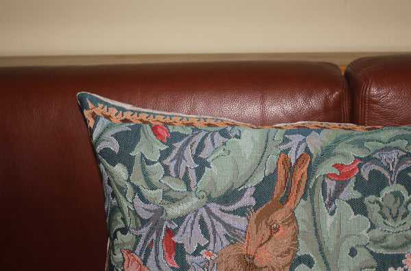 William Morris Hares Tapestry Cushion 14" x 24"