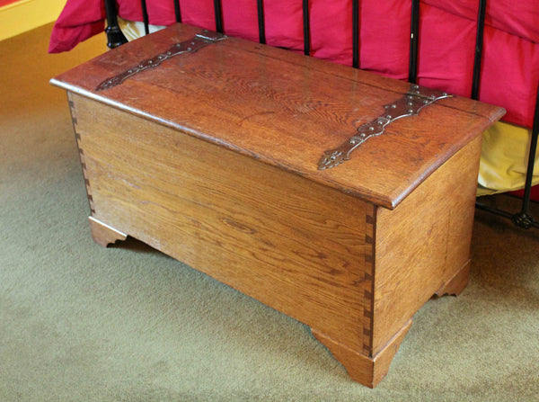 Antique Arts & Crafts Cotswold School Oak Coffer